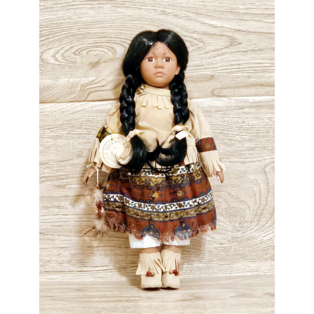 Vintage Limited Edition Native American Duck House Heirloom Doll Dream Catcher